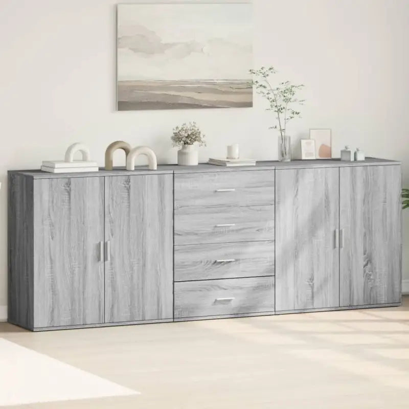 Dressoirs en buffetkasten van bewerkt hout voor een trendy en stabiele uitstraling - Grijs sonoma / 1 - Dressoirs &
