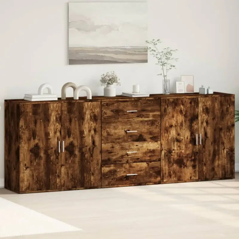 Dressoirs en buffetkasten van bewerkt hout voor een trendy en stabiele uitstraling - Gerookt eiken / 1 - Dressoirs &