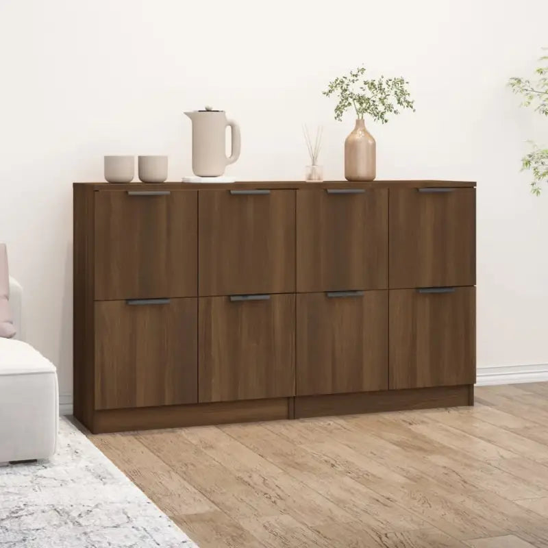 Dressoirs met bewerkt hout en gemakkelijke schoonmaakbaarheid - bruin eikenkleur / 2 - Dressoirs & buffetkasten