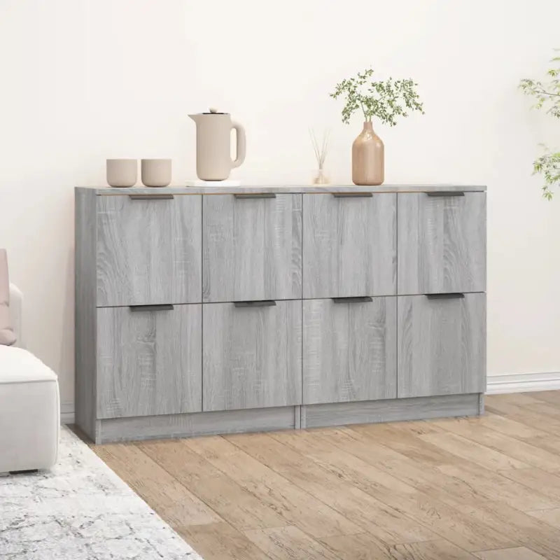 Dressoirs met bewerkt hout en gemakkelijke schoonmaakbaarheid - Grijs sonoma / 2 - Dressoirs & buffetkasten
