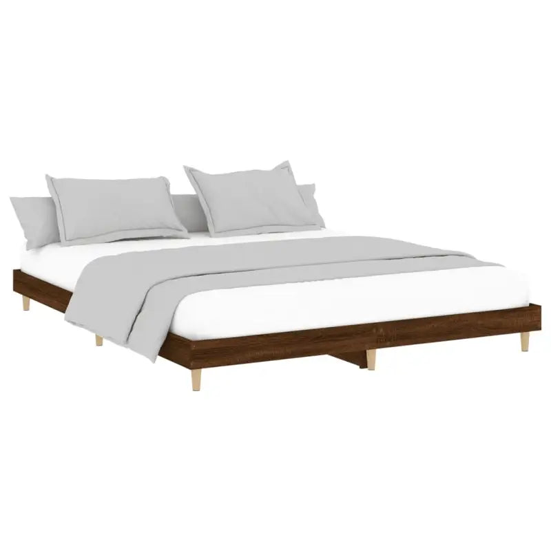 Duurzaam bewerkt hout bedframe met multiplex lattenbodem voor rust - Bedden & bedframes