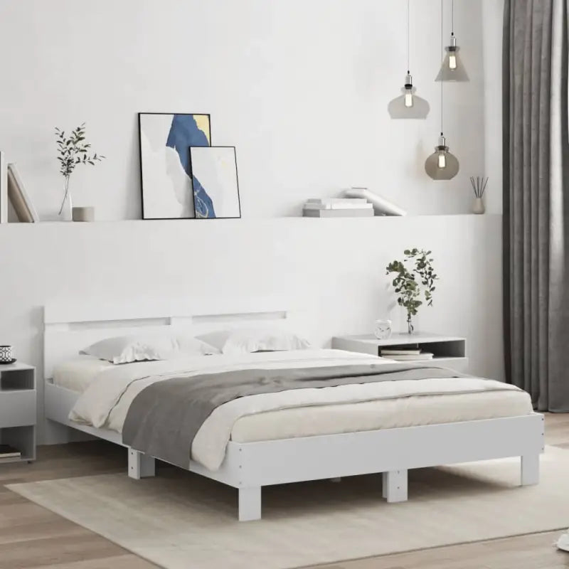 Duurzaam houten bedframe voor een goede nachtrust - Wit / 140 x 190 cm - Bedden & bedframes