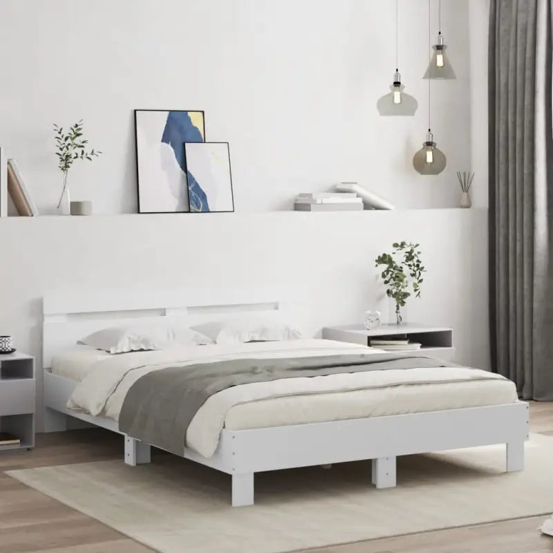 Duurzaam houten bedframe voor een goede nachtrust - Wit / 150 x 200 cm - Bedden & bedframes