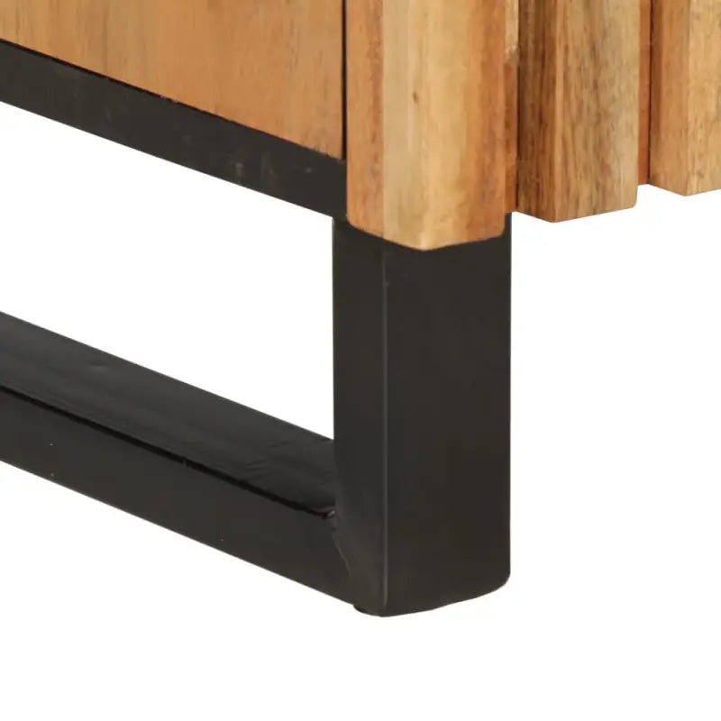 Duurzaam massief acaciahout opbergkast met industriële stijl - Opbergkasten & lockerkasten