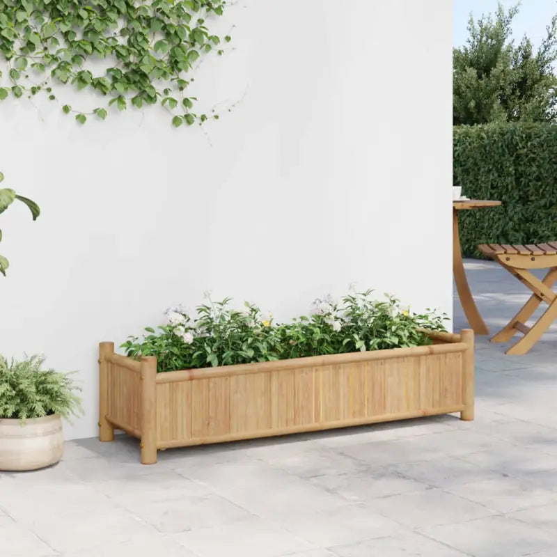 Duurzame bamboe plantenbak voor tuin balkon en terras - Bloempotten & plantenbakken