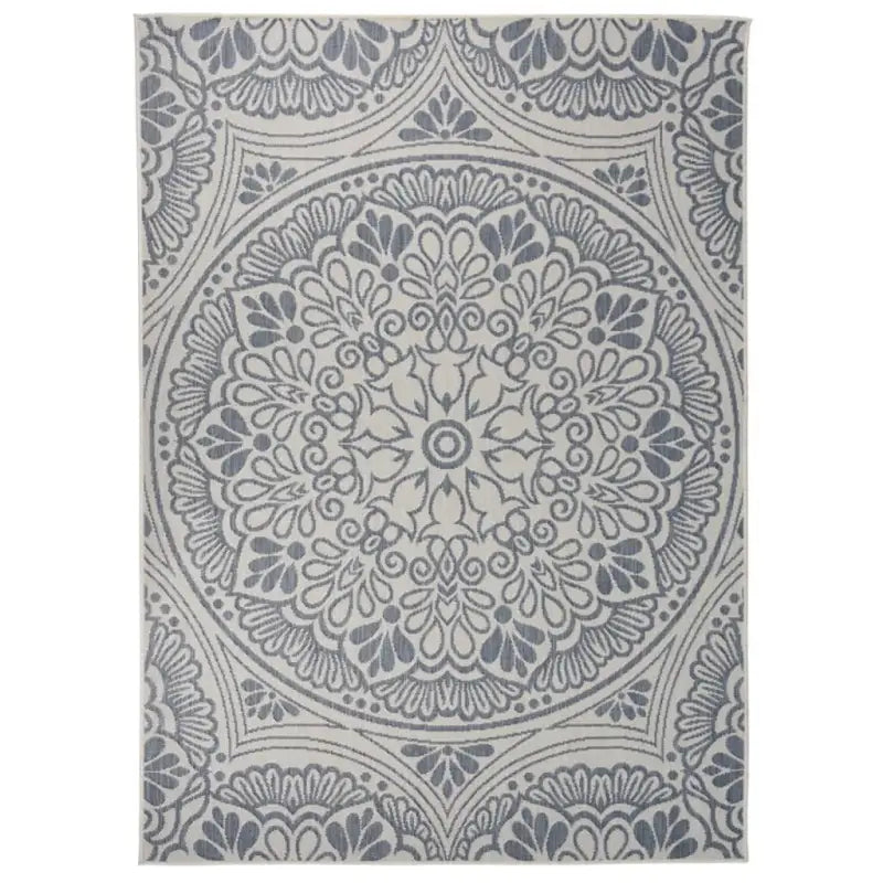 Duurzame buitenvloerkleden voor een beschermendemat in je tuin - Blauw patroon / 200 x 280 cm - Vloerkleden