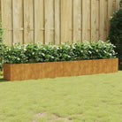 Duurzame cortenstaal plantenbakken met open bodem voor tuin en balkon - 280 x 40 x 40 cm / 1 - Bloempotten &