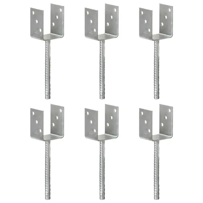 Duurzame Grondankerset met voorgeboorde gaten voor eenvoudige installatie - 8 x 6 x 30 cm / 6 - Grondankers