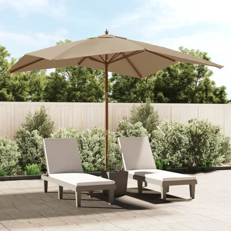 Duurzame parasol met uv-bescherming voor schaduw en bescherming - Taupe / 1 - Parasols en zonneschermen