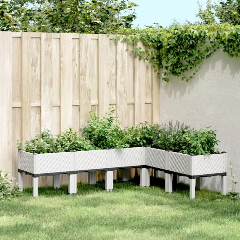 Duurzame plantenbak voor klimplanten in tuin of op terras - Wit / 160 x 120 x 42 cm / 1 - Bloempotten & plantenbakken