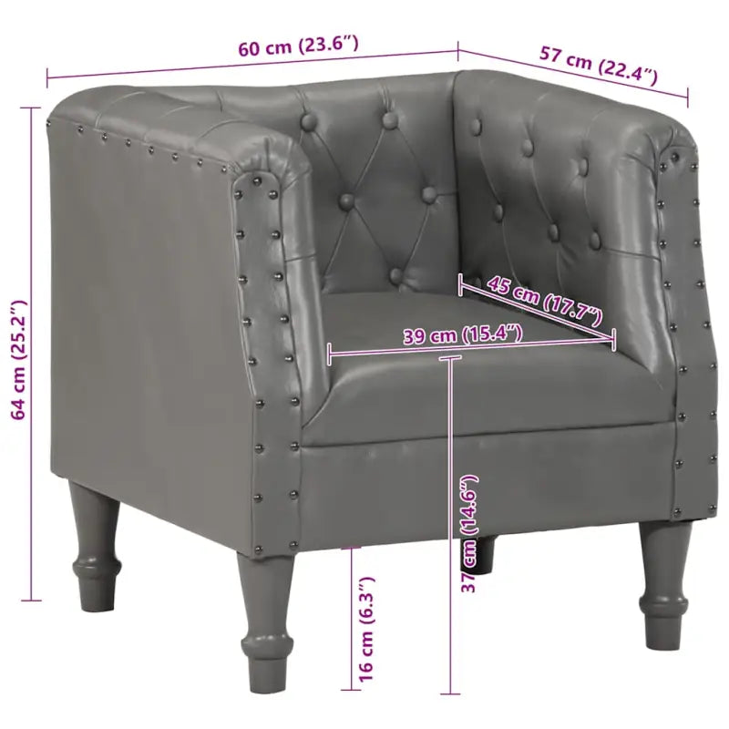 Echt geitenleer fauteuil met massief mangohout voor ultiem comfort - Fauteuils & Relaxfauteuils