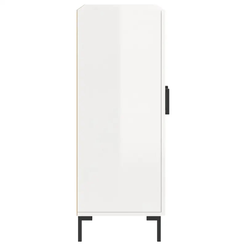 Eenvoudig dressoir van bewerkt hout in hoogglans wit - Dressoirs & buffetkasten