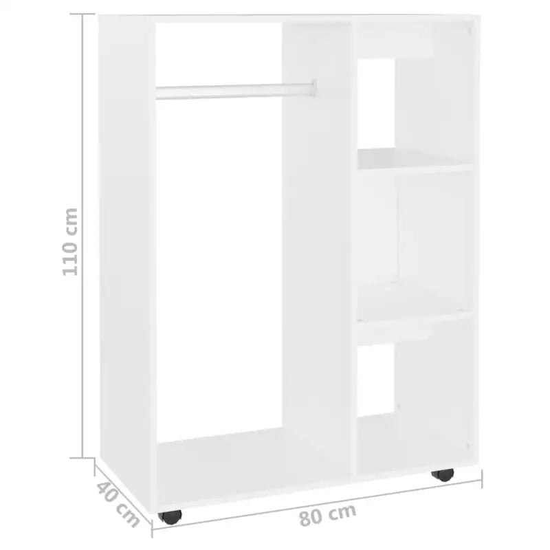 Eenvoudig schoon drie-delig kledingkast van bewerkt hout - Kledingkasten