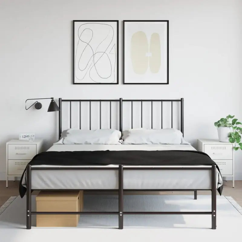 Eenvoudig schoon nachtkastje met industriële uitstraling van stevig staal - Wit / 2 - Nachtkastjes