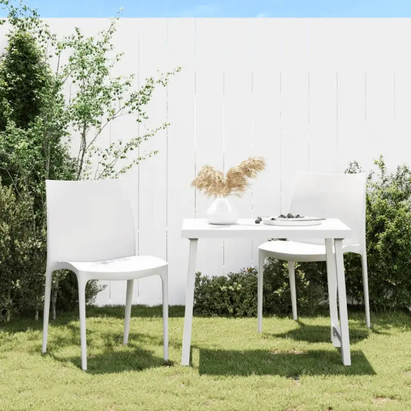 Eenvoudig schoon te maken moderne tuinstoelen van polypropyleen - Wit / 2 - Tuinstoelen