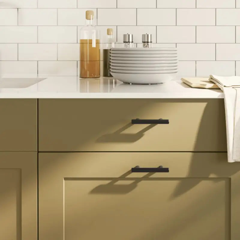 Eenvoudige kastknoppen en handvatten van roestvrij staal - Zwart / 64 mm / 20 - Kastknoppen en kastgrepen