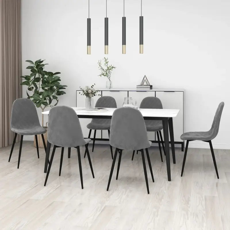 Eetkamerstoelen met een minimalistische en elegante uitstraling - Lichtgrijs / 6 - Eetkamerstoelen