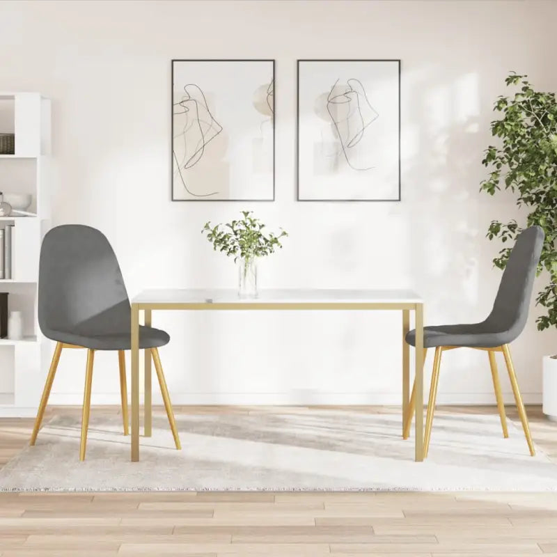 Eetkamerstoelen met een minimalistische en elegante uitstraling - Lichtgrijs / 2 - Eetkamerstoelen