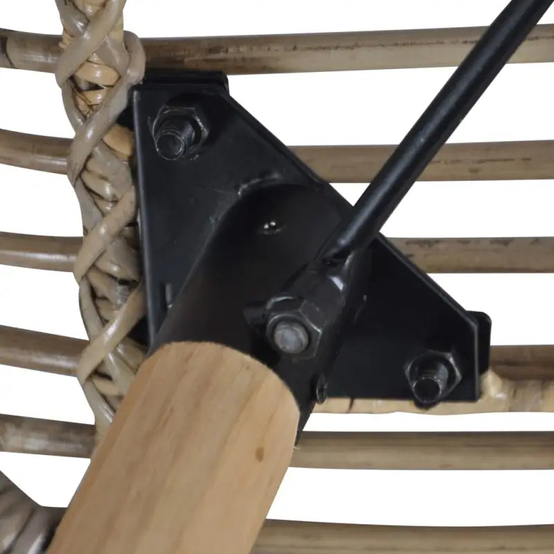 Eetkamerstoelen van natuurlijk rattan met houten poten levering bevat - Eetkamerstoelen