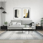 Eetkamertafel met bewerkt hout en metalen poten voor stijl en duurzaamheid - Zwart / 2 - Salontafels