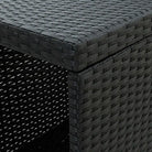 Eettafel met opbergrek van PE-rattan en stalen frame - Eettafels