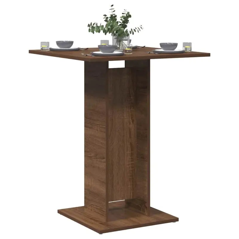 Eettafel van bewerkt hout in grijs Sonoma met eenvoudig schoon onderhoud - bruin eikenkleur / 1 - Eettafels