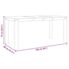 Eettafel van massief grenenhout eenvoudig schoon en minimalistisch - Eettafels