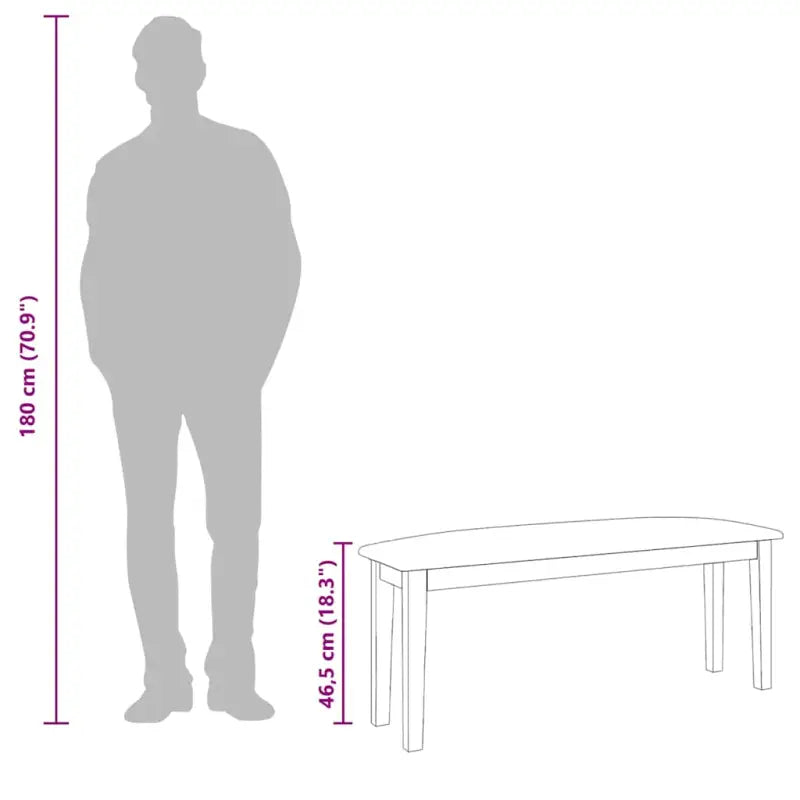 Eettafelbank met houten poten voor een comfortabele zitervaring - Keuken- & eettafelbanken