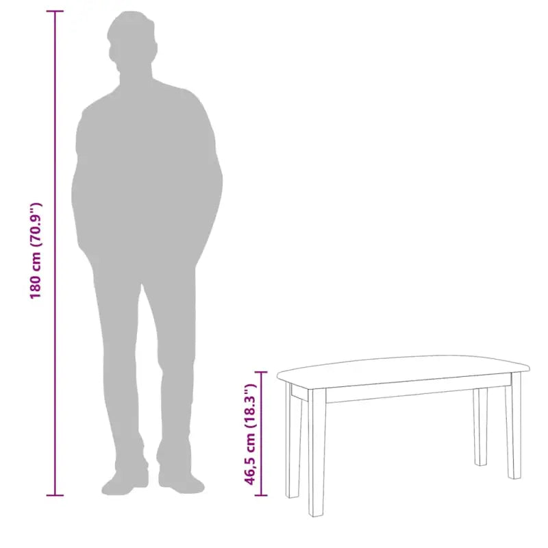 Eettafelbank met houten poten voor een comfortabele zitervaring - Keuken- & eettafelbanken