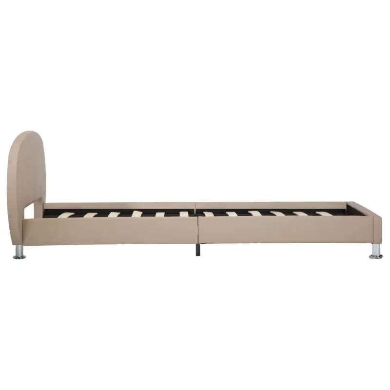 Elegant bedframe met gepoedercoat stalen frame voor een moderne slaapkamer - Cappuccino / 100 x 200 cm - Bedden &