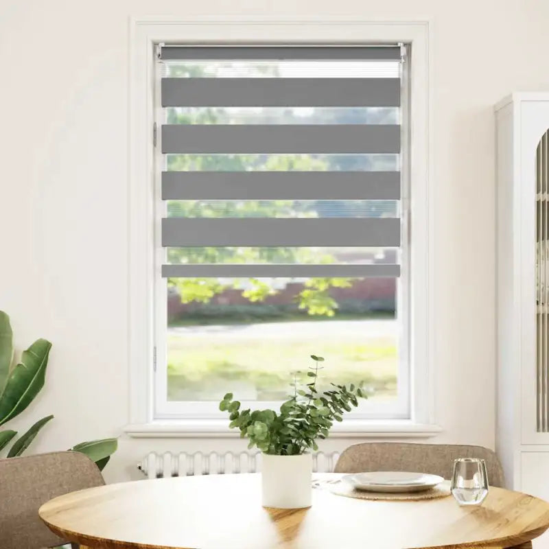 Elegant duo rolgordijn voor een moderne en stijlvolle woning - Grijs / 70 x 120 cm - Jaloezieën & rolgordijnen