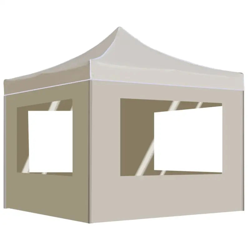 Elegant partytent met oxford stof en pvc ramen voor zware regen - Crème / 3 x 3 m / 1 - Partytenten & prieëlen