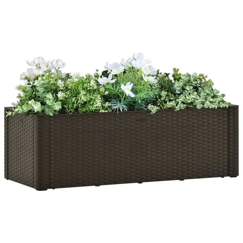 Elegant zelfwatergevende bloempot voor binnen en buitengebruik - Mokka / 100 x 43 x 33 cm / 1 - Bloempotten &