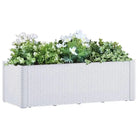 Elegant zelfwatergevende bloempot voor binnen en buitengebruik - Wit / 100 x 43 x 33 cm / 1 - Bloempotten &