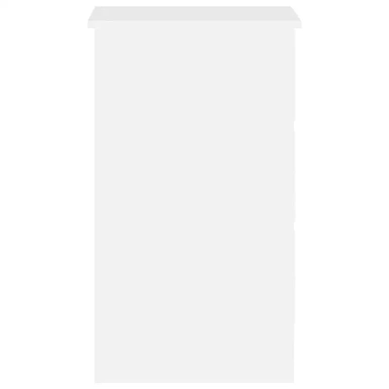 Elegante bureau van bewerkt hout met hoogglans wit afwerking - Bureaus