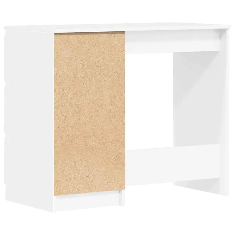 Elegante bureau van bewerkt hout met hoogglans wit afwerking - Bureaus