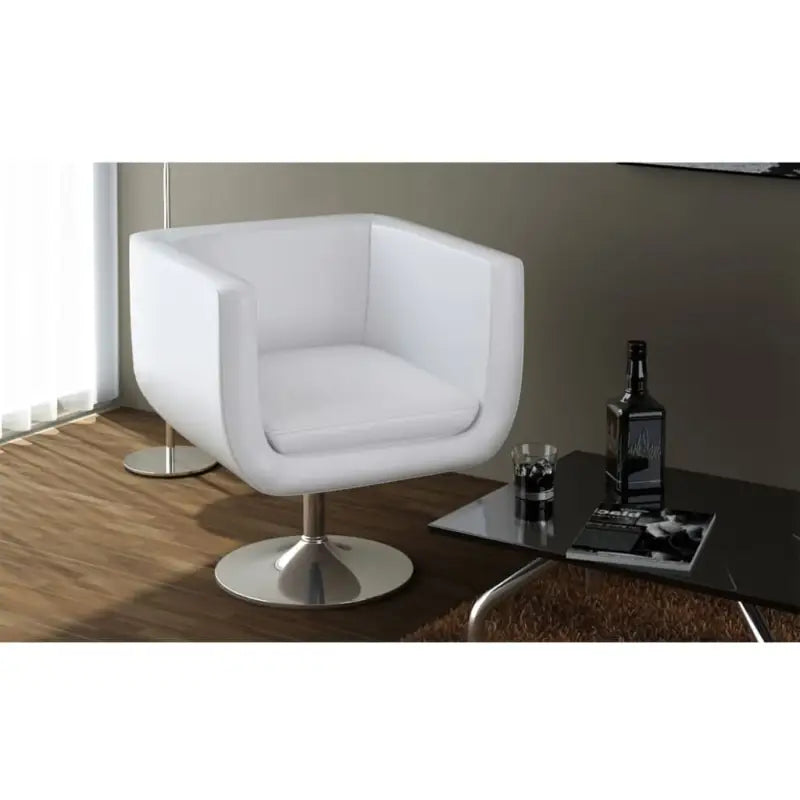 Elegante draaistoelen voor woonkamer kantoor en lounge - Wit / 1 - Fauteuils & Relaxfauteuils