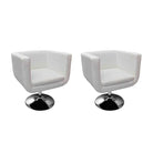 Elegante draaistoelen voor woonkamer kantoor en lounge - Wit / 2 - Fauteuils & Relaxfauteuils