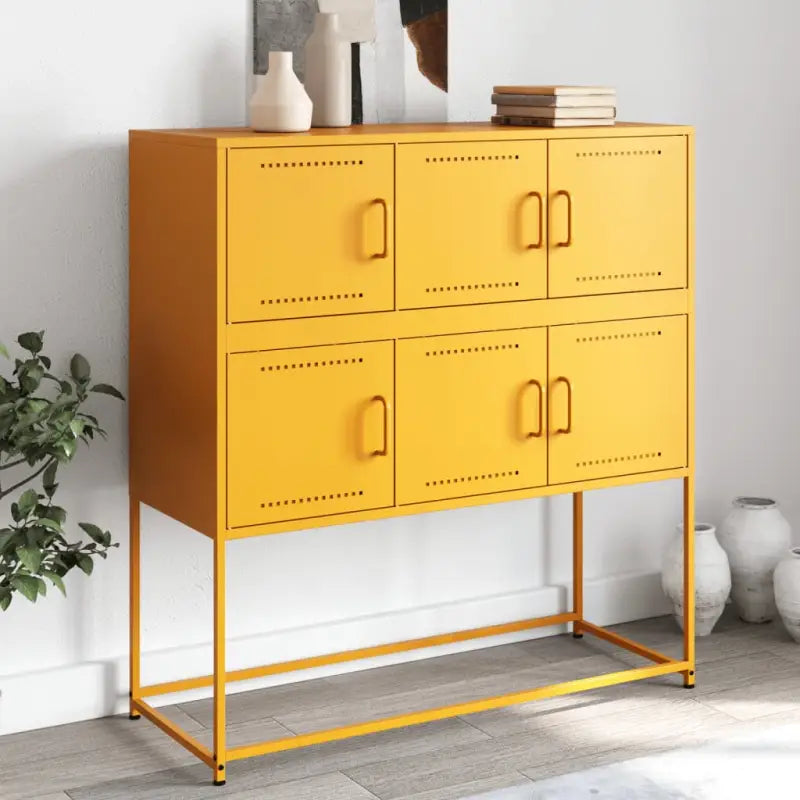 Elegante dressoir van duurzaam staal voor een moderne uitstraling - Geel / 1 - Dressoirs & buffetkasten
