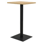 Elegante Eettafel met melamine spaanplaat en Franse sfeer - oak colour and black / 70 x 70 x 107 cm table / 1