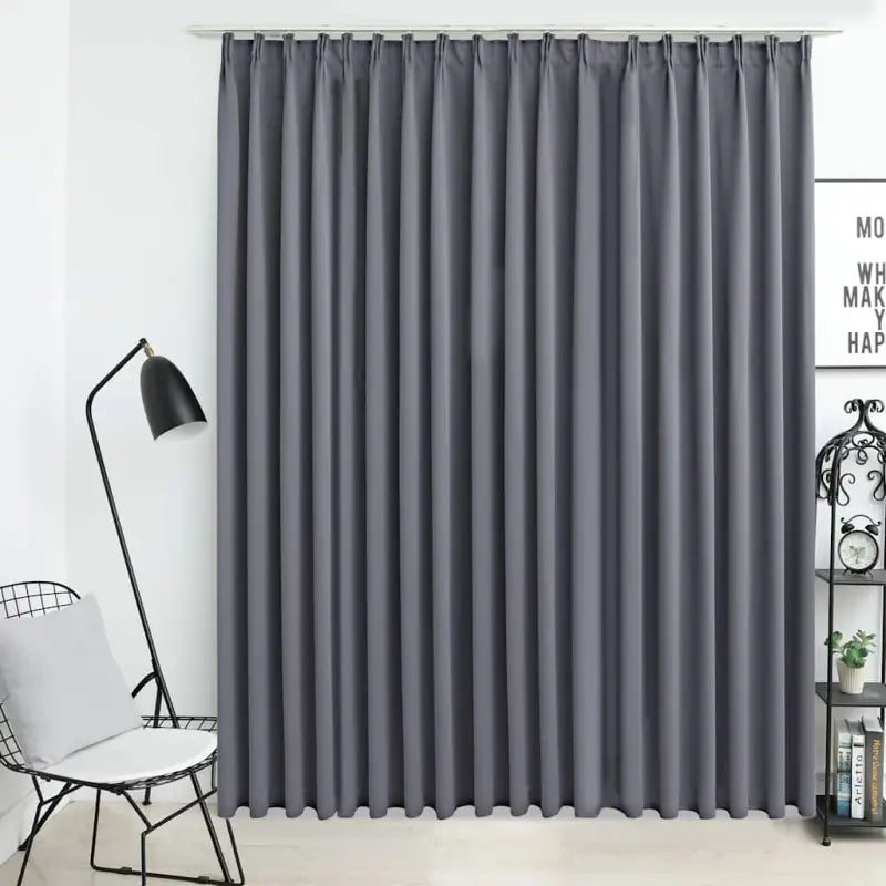 Elegante gordijnen met metalen haken voor privacy en stijl in huis - Grijs / 1 - Gordijnen & vitrages