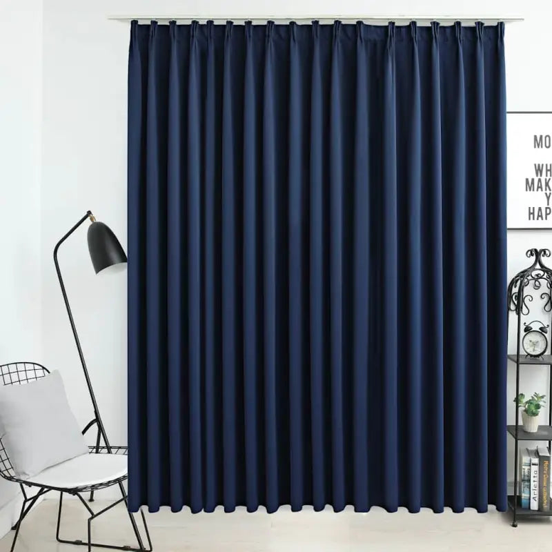 Elegante gordijnen met metalen haken voor privacy en stijl in huis - Blauw / 1 - Gordijnen & vitrages