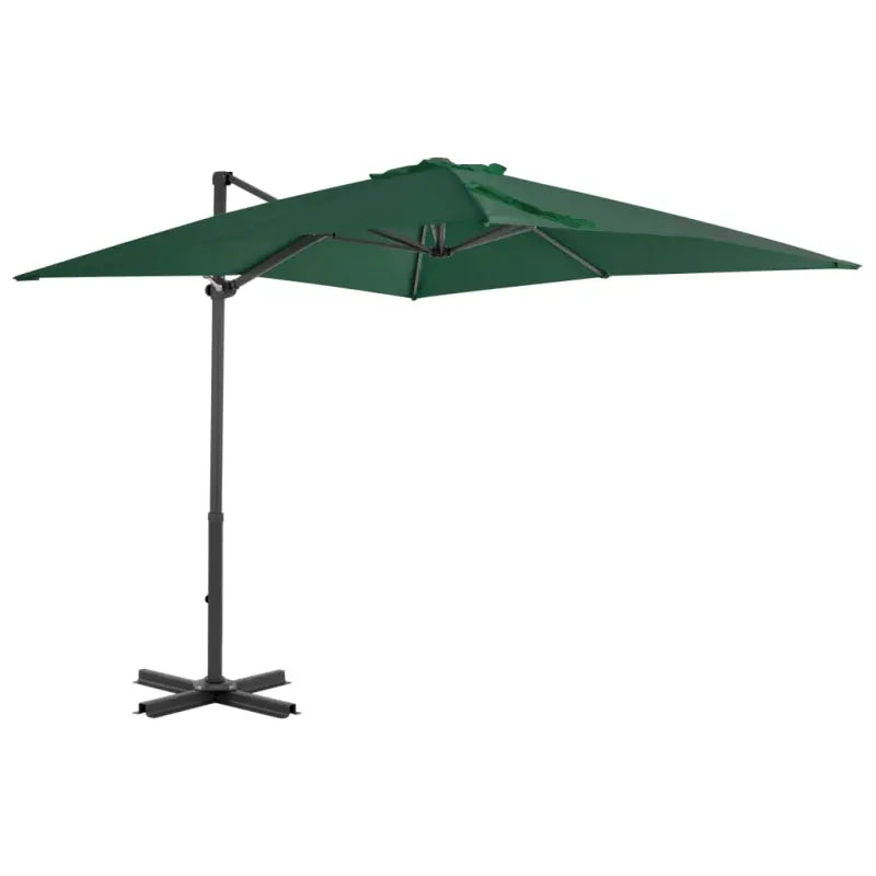 Elegante hangende parasol met aluminium paal voor schaduw en UV-bescherming - Lichtgroen / 250 x 250 cm / 1 - Parasols