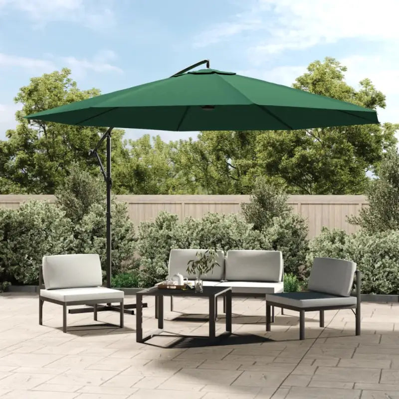 Elegante hangende parasol met metalen paal voor schaduw en UV-bescherming - Groen / 1 - Parasols en zonneschermen