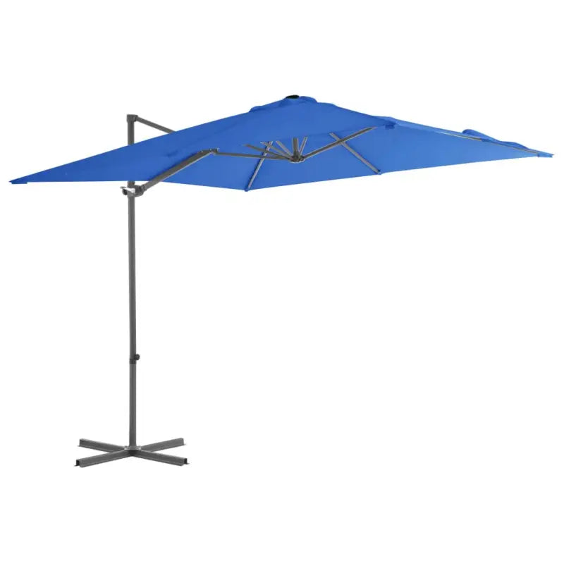 Elegante hangende parasol met stalen paal voor schaduw en UV-bescherming - Blauw / 250 x 250 cm / 1 - Parasols