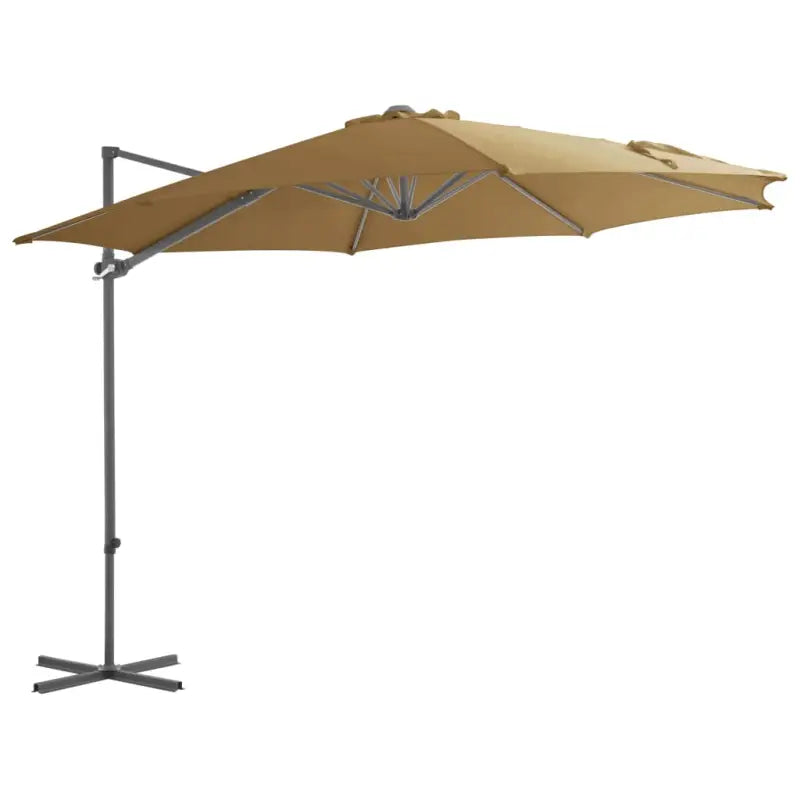 Elegante hangende parasol met stalen paal voor schaduw en UV-bescherming - Taupe / 300 x 255 cm / 1 - Parasols
