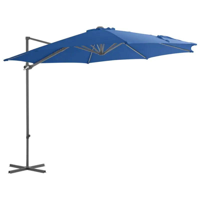 Elegante hangende parasol met stalen paal voor schaduw en UV-bescherming - Blauw / 300 x 255 cm / 1 - Parasols