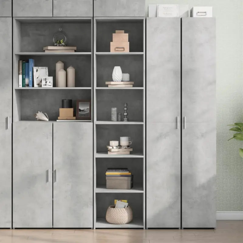 Elegante hoge kast voor bestaande interieur makkelijk schoon te houden - Betongrijs / 1 - Dressoirs & buffetkasten