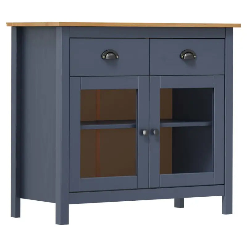 Elegante houten dressoir van massief grenenhout voor een georganiseerd interieur - Grijs / 1 - Dressoirs & buffetkasten