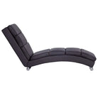 Elegante kunstleren chaise longue met roestvrijstalen poten en comfort - Chaises longues